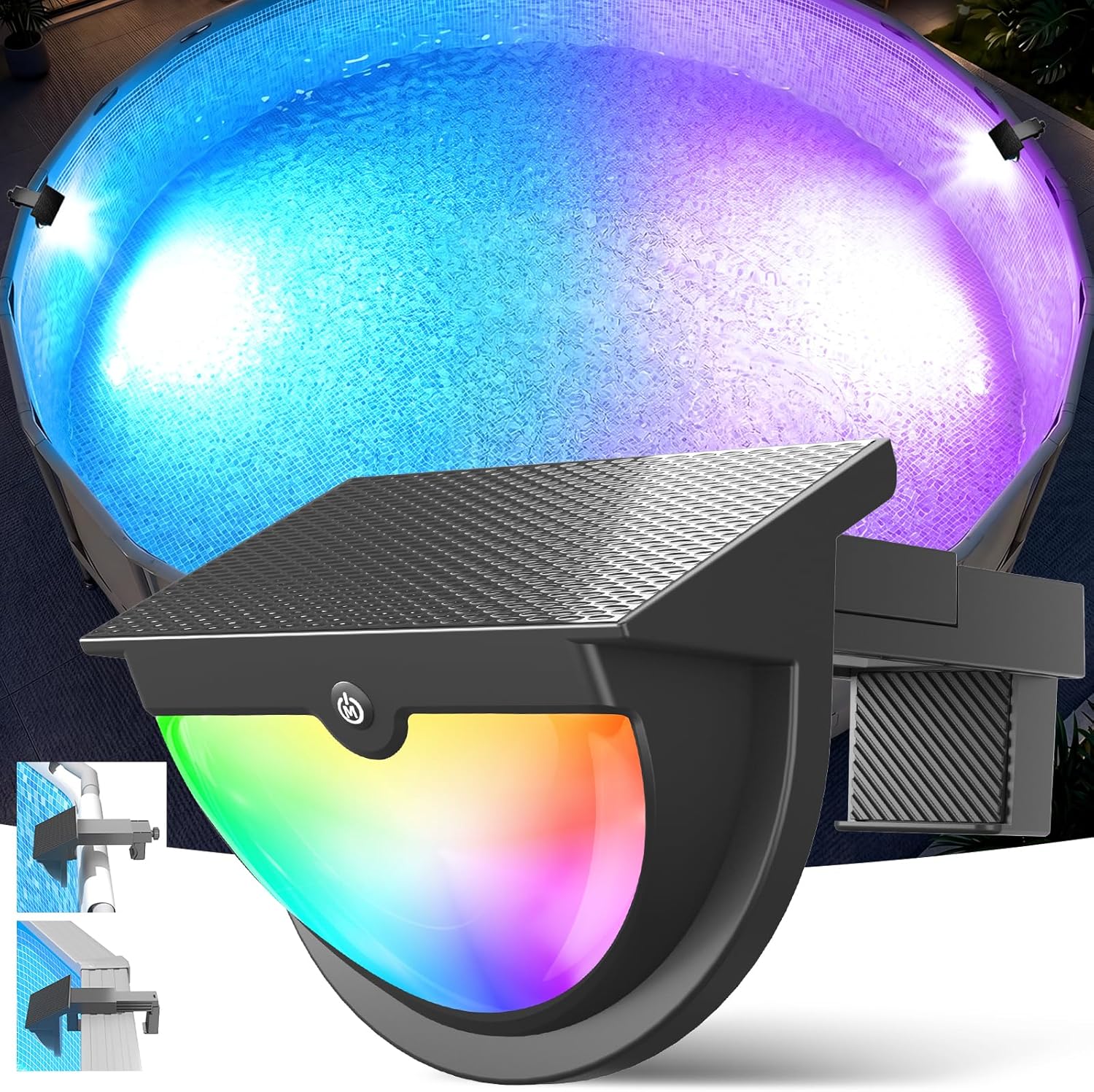 Pool Light Solar Rechargeable - Solar Pool Lights All Season Multi