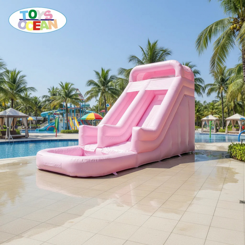 Water Slide Inflatable - Commercial Grade Pink Double Lane Inflatable