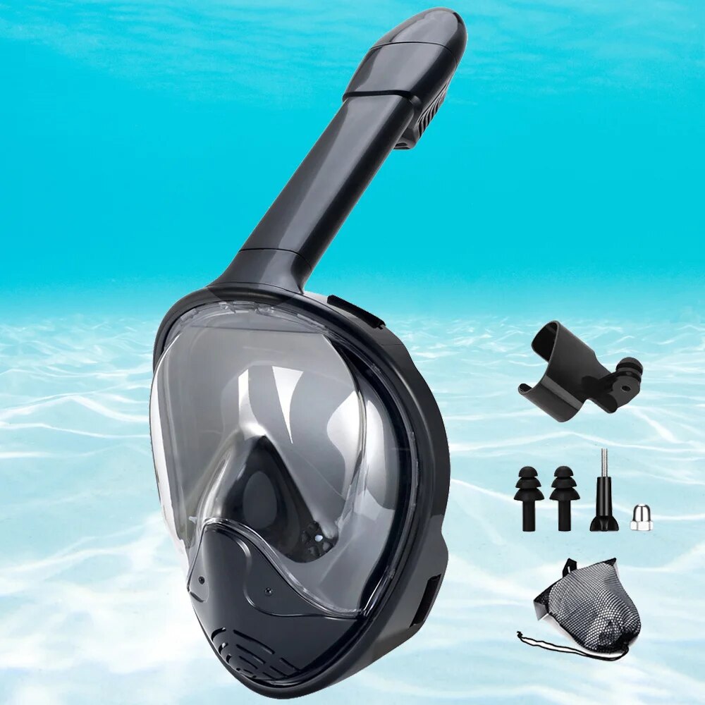 Snorkel Mask Full Face - Underwater Snorkeling Full Face Children Swimming