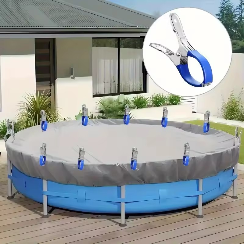 Pool Ladder Above Ground - 6Pcs Durable Stainless Steel Pool Cover