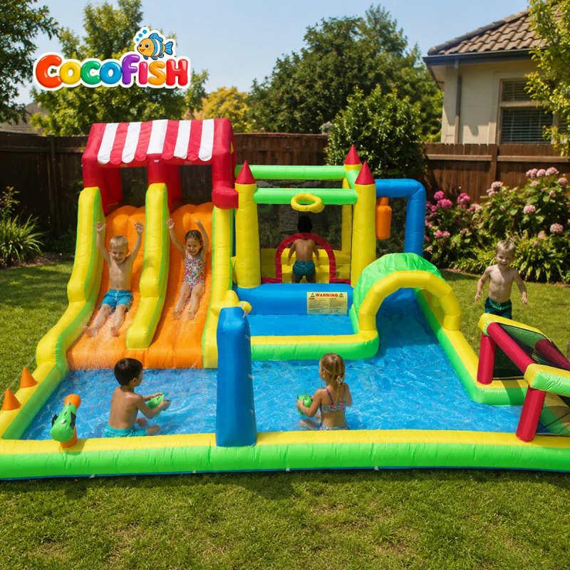 Water Slide Inflatable - Cocofish Cocofish Backyard Summer Water Park