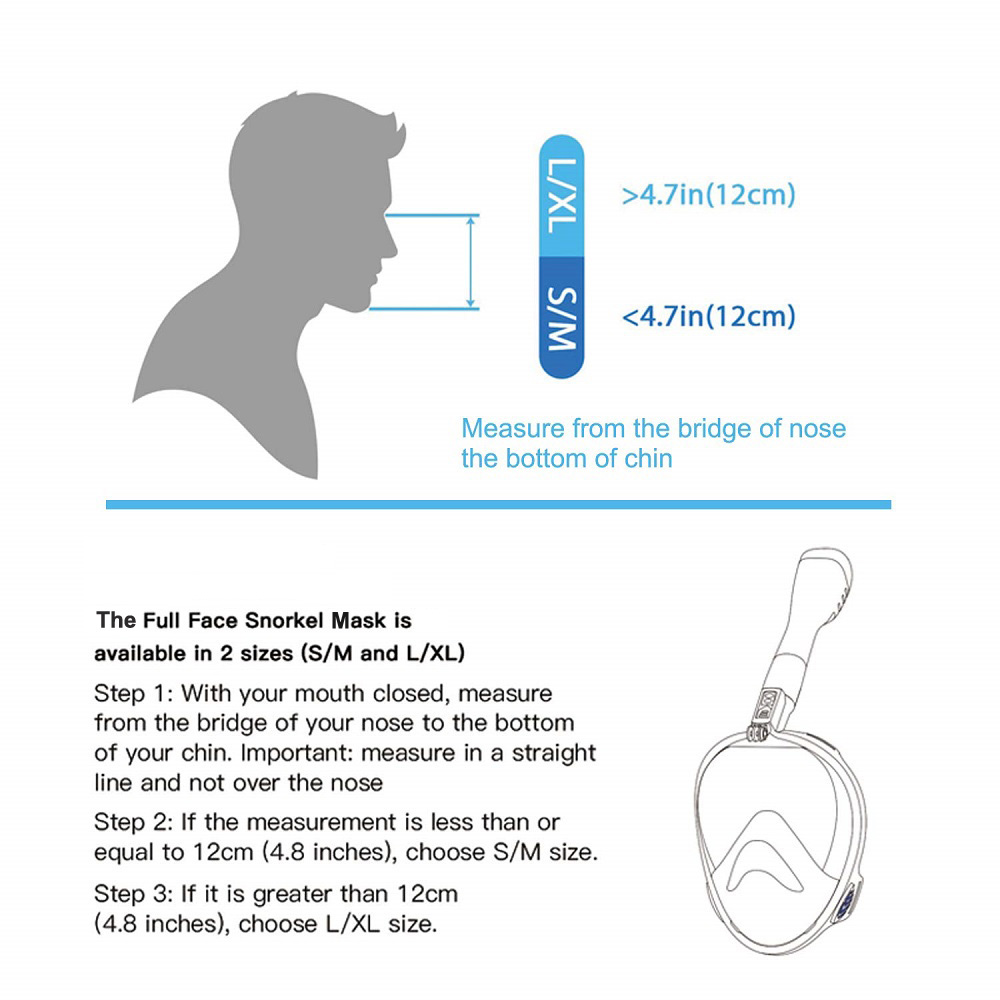 Full Face Snorkel Mask Diving  - đánh giá và giá Snorkel Mask Full Face