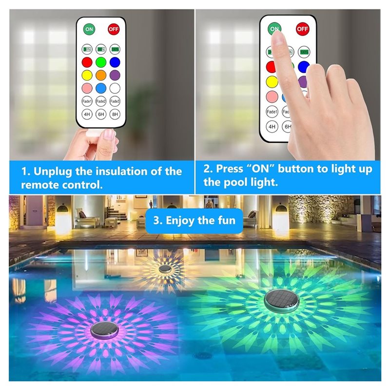 WCS-Solar Rechargeable Floatin - đánh giá và giá Pool Light Solar Rechargeable
