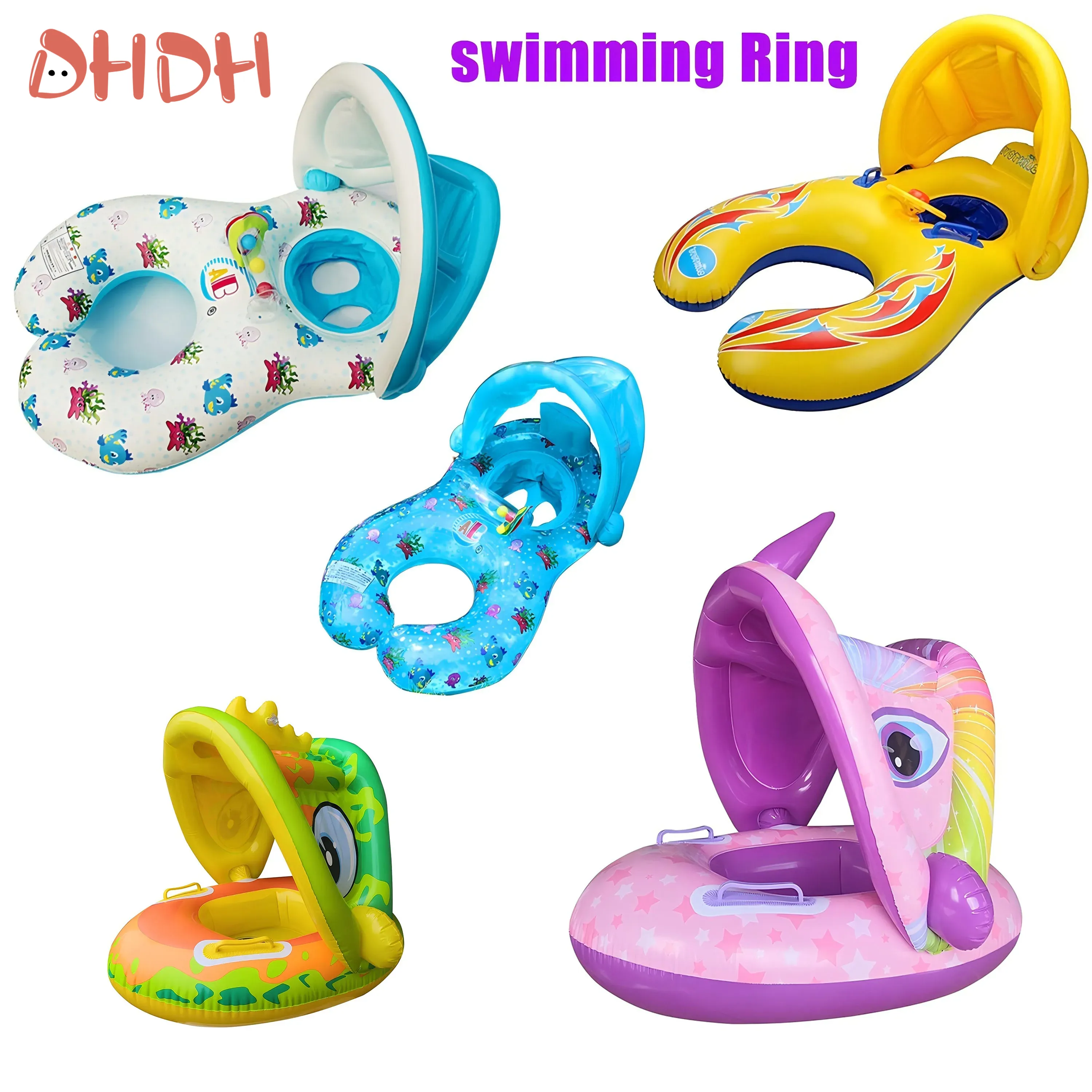 Baby Swimming Float with Sunsh - đánh giá và giá Pool Float Ring Inflatable