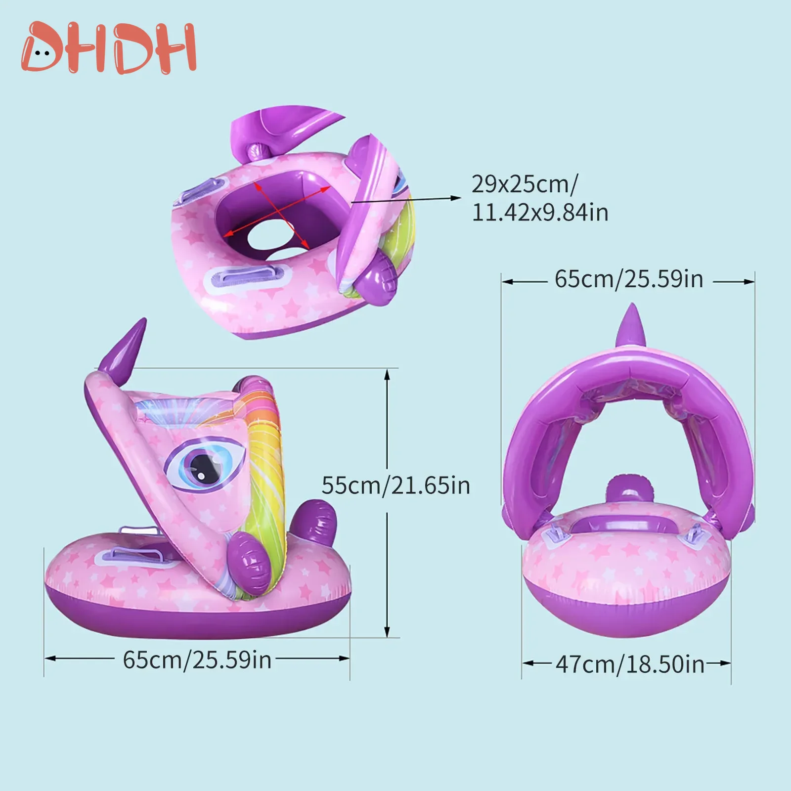 Baby Swimming Float with Sunsh - đánh giá và giá Pool Float Ring Inflatable