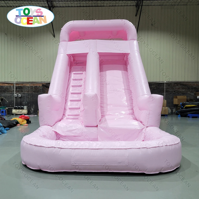 Commercial Grade Pink Double L - đánh giá và giá Water Slide Inflatable