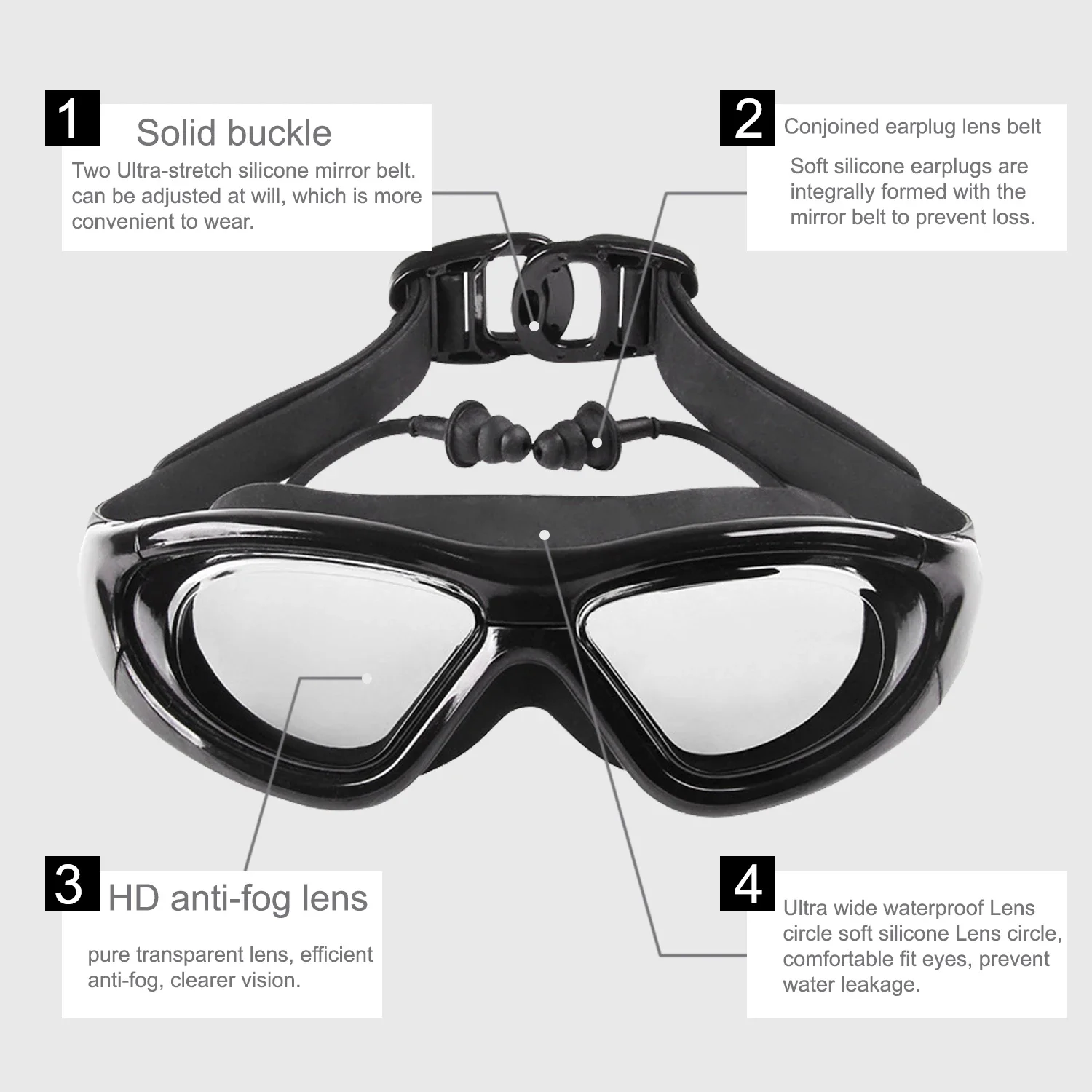 Myopia Swimming Glasses with A - đánh giá và giá Swim Goggles Anti Fog Uv
