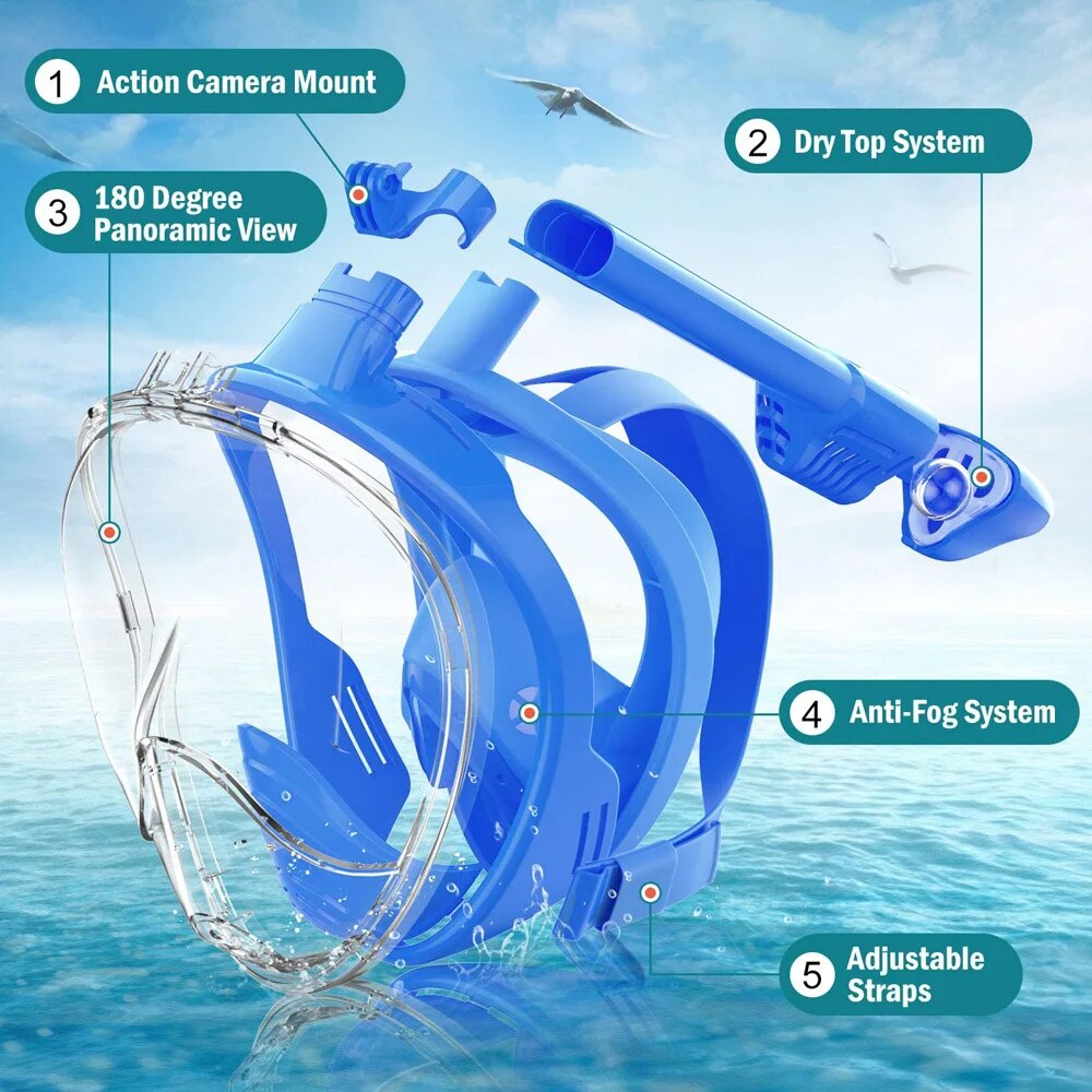 Underwater Snorkeling Full Fac - đánh giá và giá Snorkel Mask Full Face