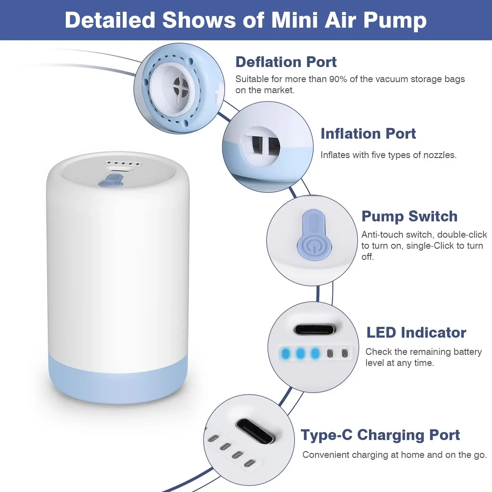 Rechargeable Electric Air Pump - đánh giá và giá Pool Lounger Inflatable