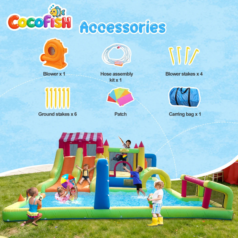 Cocofish Cocofish Backyard Sum - đánh giá và giá Water Slide Inflatable