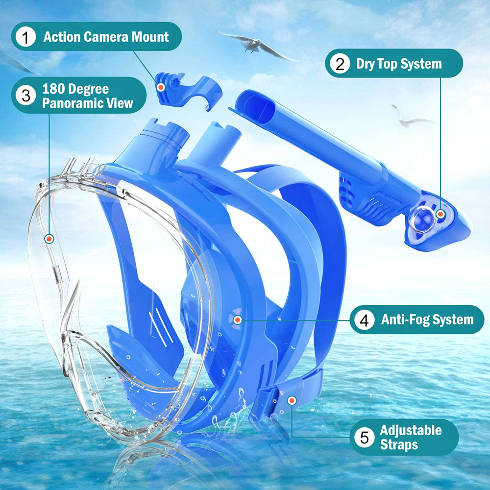 Kids Full Face Snorkel Mask Di - đánh giá và giá Snorkel Mask Full Face